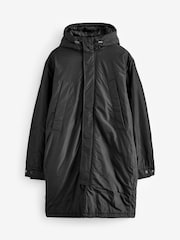 Lyle & Scott Black Longline Parka Coat - Image 4 of 4