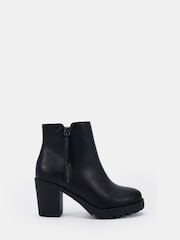 Novo Black Wide Fit Jolly Heeled Zip Unit Boots - Image 2 of 6
