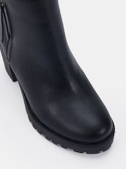 Novo Black Wide Fit Jolly Heeled Zip Unit Boots - Image 5 of 6