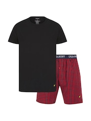 Lyle & Scott Black/Red Kyle T-Shirt and Shorts Set - Image 1 of 6