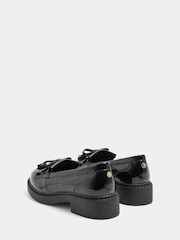Yours Curve Black Wide Fit Built Up Bow Detail Loafer - Image 4 of 5