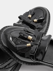 Yours Curve Black Wide Fit Built Up Bow Detail Loafer - Image 5 of 5