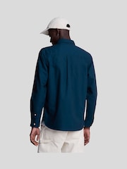Lyle & Scott Teal Blue 100% Cotton Oxford Shirt - Image 3 of 5