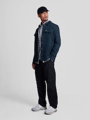 Lyle & Scott Navy Blue Bedford Co-ord Overshirt - Image 3 of 5