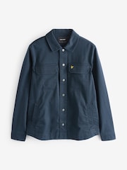 Lyle & Scott Navy Blue Bedford Co-ord Overshirt - Image 5 of 5