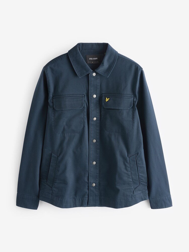 Lyle & Scott Navy Blue Bedford Co-ord Overshirt - Image 5 of 5