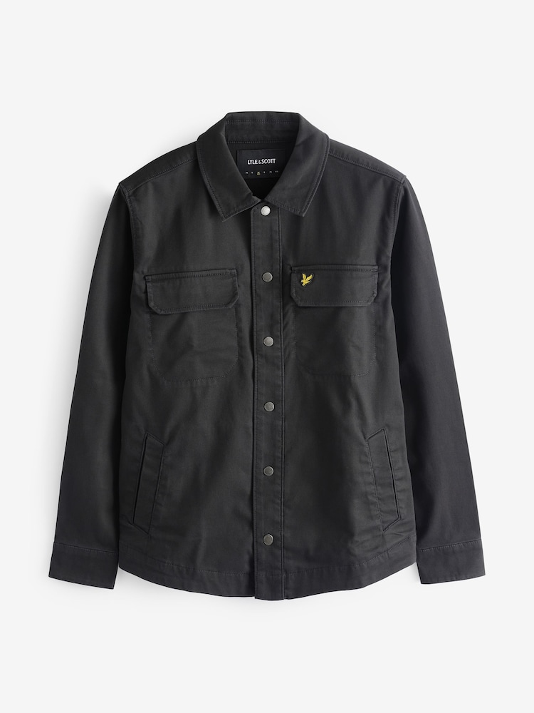 Lyle & Scott Black Bedford Co-ord Overshirt - Image 4 of 4