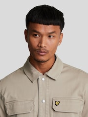 Lyle & Scott Ecru White Bedford Co-ord Overshirt - Image 3 of 5