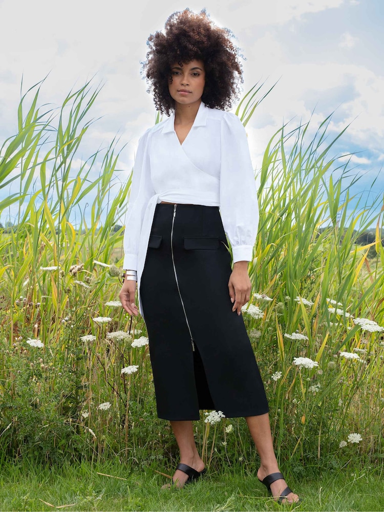 Ro&Zo Utility Black Skirt - Image 1 of 7