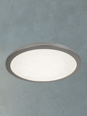 Searchlight Chrome Nexus LED Crystal Sand Flush Ceiling Light - Image 1 of 1