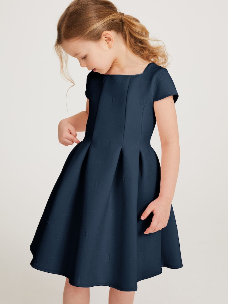 Baker by Ted Baker Navy Embossed Scuba Dress - Image 1 of 10 Baker by Ted Baker Navy Embossed Scuba Dress - Image 1 of 10