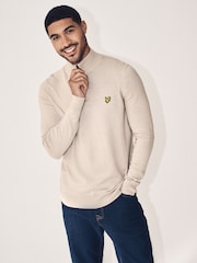 Lyle & Scott Natural Cotton Merino Quarter Zip Jumper - Image 1 of 11