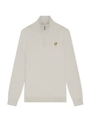 Lyle & Scott Natural Cotton Merino Quarter Zip Jumper - Image 11 of 11
