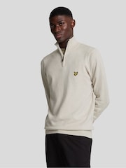 Lyle & Scott Natural Cotton Merino Quarter Zip Jumper - Image 7 of 11