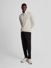 Lyle & Scott Natural Cotton Merino Quarter Zip Jumper - Image 9 of 11