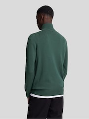Lyle & Scott Green Cotton Merino Quarter Zip Jumper - Image 2 of 5