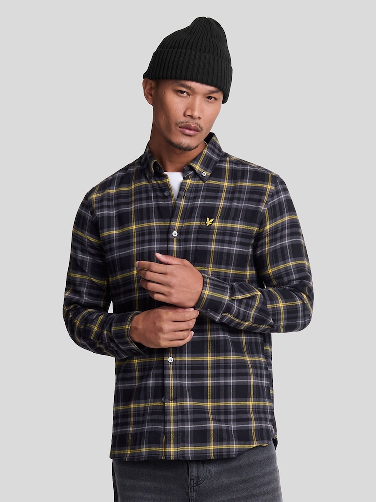 Lyle & Scott Black Check Flannel Shirt - Image 1 of 5