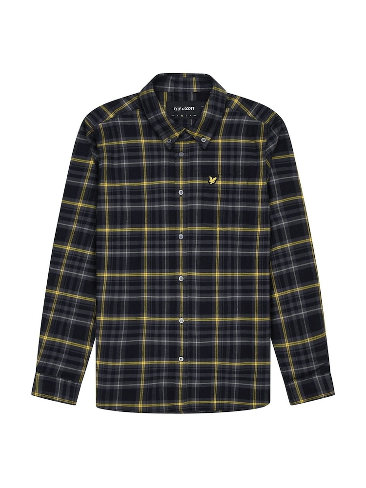 Lyle & Scott Black Check Flannel Shirt - Image 5 of 5