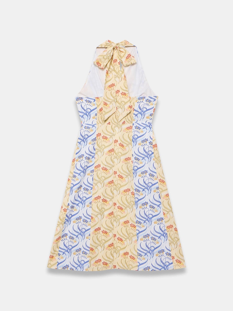 Mint Velvet Yellow Cotton Floral Print Midi Dress - Image 8 of 8