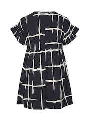Yours Curve Abstract Frill Sleeve Dress - صورة 6 من 6