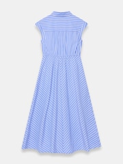 Mint Velvet Blue Striped Midi Shirt Dress - Image 8 of 8