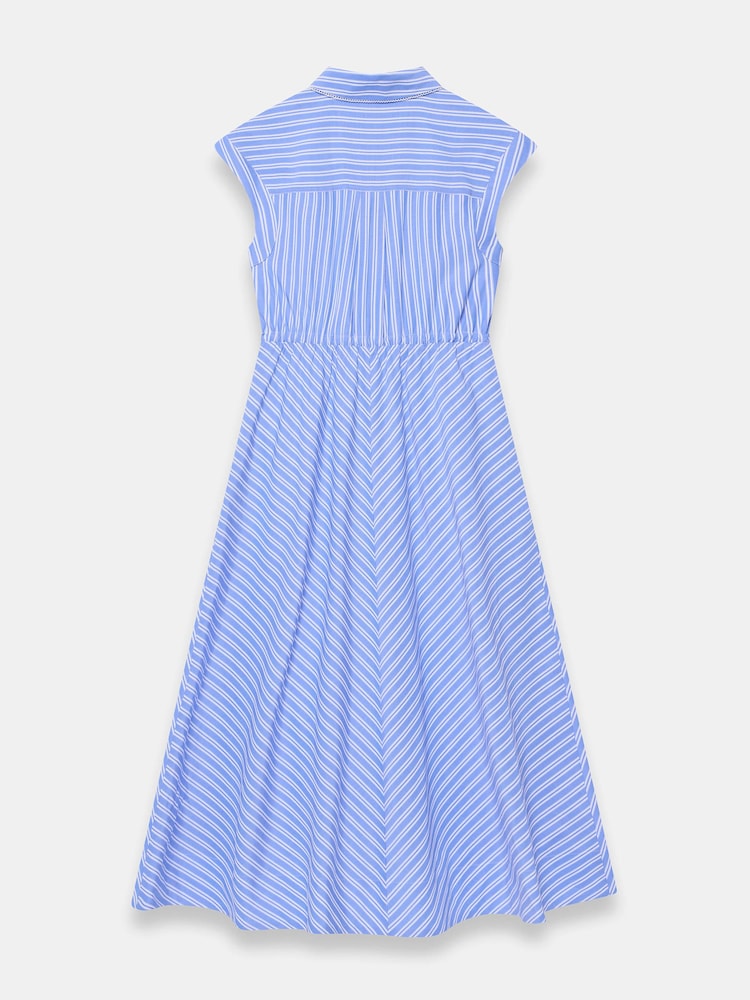 Mint Velvet Blue Striped Midi Shirt Dress - Image 8 of 8 Mint Velvet Blue Striped Midi Shirt Dress - Image 8 of 8