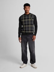 Lyle & Scott Black Tartan Jumper - Image 1 of 5