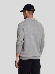 كنزة بولو محبوكة من صوف الميرينو والقطن بكُم طويل من Lyle & Scott - صورة 3 من 5