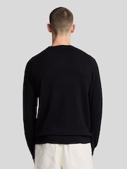 Lyle & Scott Black Cotton Merino Crew Neck Jumper - Image 2 of 8