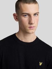 Lyle & Scott Black Cotton Merino Crew Neck Jumper - Image 7 of 8