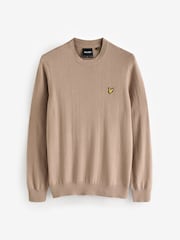 Lyle & Scott Natural Cotton Merino Crew Neck Jumper - Image 4 of 5