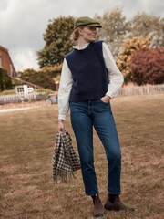 Joules Lily Blue Bouclé Vest - Image 3 of 5