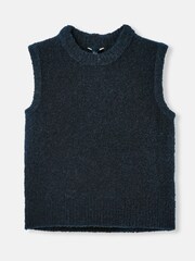 Joules Lily Blue Bouclé Vest - Image 5 of 5