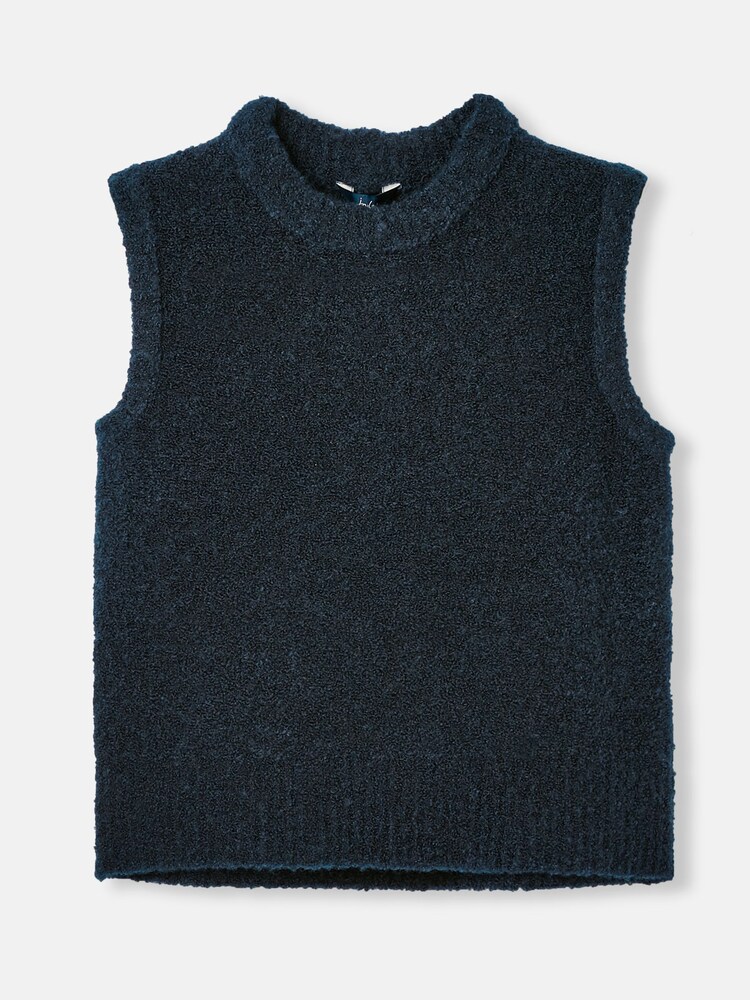Joules Lily Blue Bouclé Vest - Image 5 of 5
