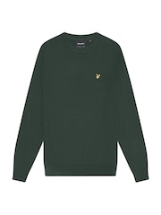 Lyle & Scott Green Cotton Merino Crew Neck Jumper - Image 5 of 5