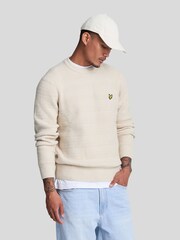 Lyle & Scott Ecru White Waffle Knit Jumper - Image 1 of 1