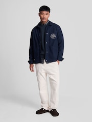Lyle & Scott Navy Blue Waffle Knit Jumper - Image 3 of 5