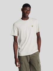 Lyle & Scott Ecru White Cotton Plain T-Shirt - Image 1 of 5