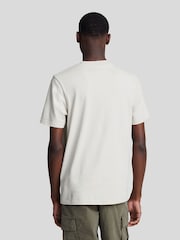 Lyle & Scott Ecru White Cotton Plain T-Shirt - Image 2 of 5