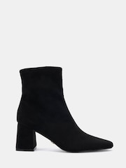 Juoda - Novo Wide Fit Kat Mid Block Chisel Toe Ankle Boots - 2 paveikslėlis iš 6
