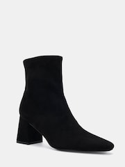 Juoda - Novo Wide Fit Kat Mid Block Chisel Toe Ankle Boots - 3 paveikslėlis iš 6
