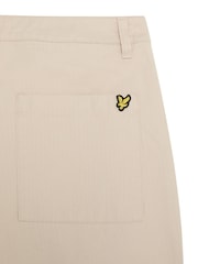 Lyle & Scott Ecru White Tapered Large Pocket Cotton Trousers - Image 5 of 6