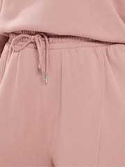 Yours Curve Pink Off Shoulder Sweatshirt & Wide Leg Joggers Set - Image 4 of 6