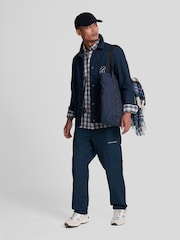 Lyle & Scott Blue Tapered Large Pocket 100% Cotton Trousers - Image 1 of 5