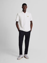 Lyle & Scott White Micro Argyle Polo Shirt - Image 2 of 5