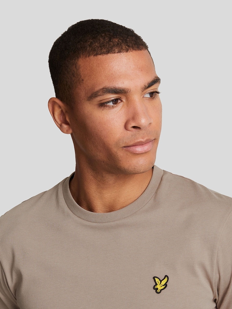 Lyle & Scott Natural Crew Neck Cotton T-Shirt - Image 3 of 5