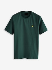 Зеленый - Хлопковая футболка с вырезом под горло Lyle & Scott - Изображение 4 из 4