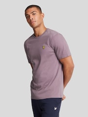Lyle & Scott Mauve Purple Crew Neck 100% Cotton T-Shirt - Image 1 of 5