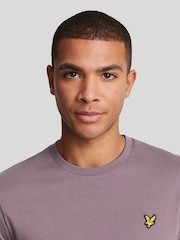 Lyle & Scott Mauve Purple Crew Neck 100% Cotton T-Shirt - Image 4 of 5