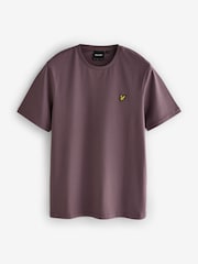 Lyle & Scott Mauve Purple Crew Neck 100% Cotton T-Shirt - Image 5 of 5